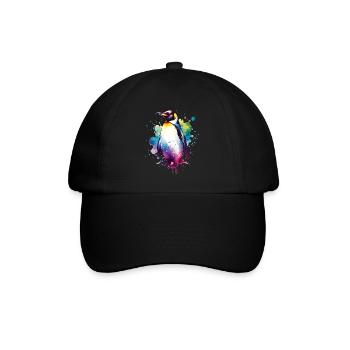 Galapagos Pinguin - Baseballkappe - Schwarz/Schwarz - Vorne