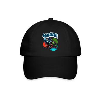 Leguan - Baseballkappe - Schwarz/Schwarz - Vorne