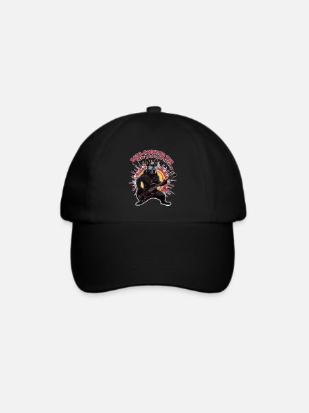 Bass-Boosted Pup Rockin' the Riffs and the Woofs! - Baseballkappe - Schwarz/Schwarz