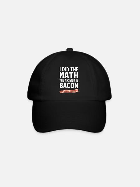 Bacon Frühstück Speck - Baseballkappe - Schwarz/Schwarz