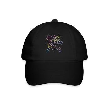 Hürdenlauf Hindernislauf Kinder Hürdenlauf - Baseballkappe - Schwarz/Schwarz - Vorne