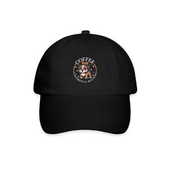 Kaffee und Continental Bulldog - Baseballkappe - Schwarz/Schwarz - Vorne