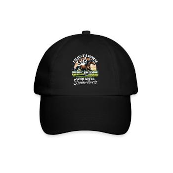 Ich Liebe Traber Spruch - Baseballkappe - Schwarz/Schwarz - Vorne
