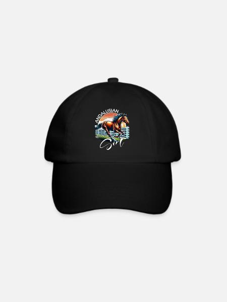 Andalusian Mädchen Andalusier - Baseballkappe - Schwarz/Schwarz