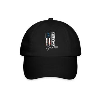 Sarkastischer Oma - Baseballkappe - Schwarz/Schwarz - Vorne