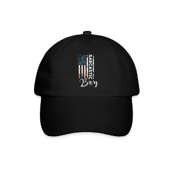 Sarkastischer Junge - Baseballkappe - Schwarz/Schwarz - Vorne