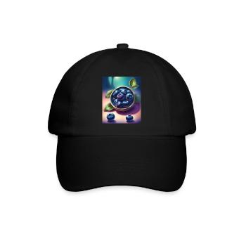 Leckere Heidelbeeren - Baseballkappe - Schwarz/Schwarz - Vorne