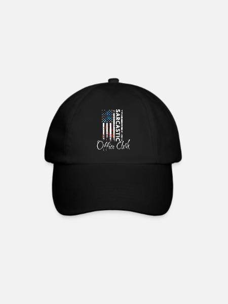 Sarkastischer Büroarbeiter - Baseballkappe - Schwarz/Schwarz