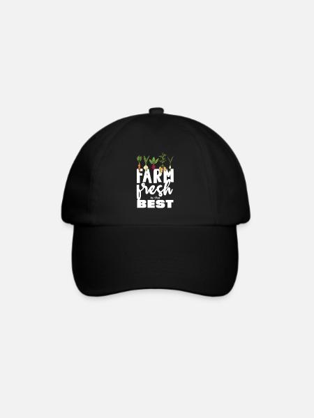 Frisch Vom Bauernhof: Das Beste Gemüse - Baseballkappe - Schwarz/Schwarz