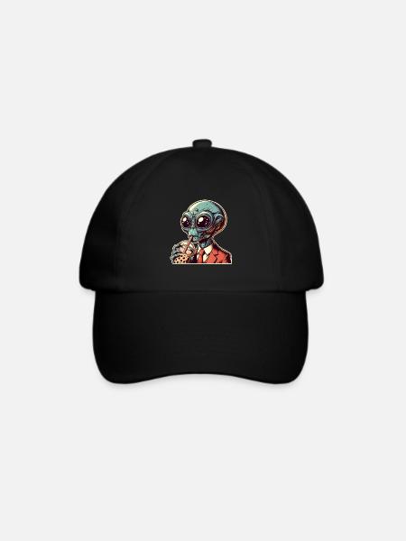 Alien Bubble Tea - Baseballkappe - Schwarz/Schwarz