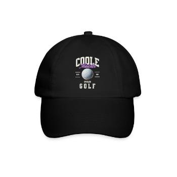 Golf Golferin - Baseballkappe - Schwarz/Schwarz - Vorne