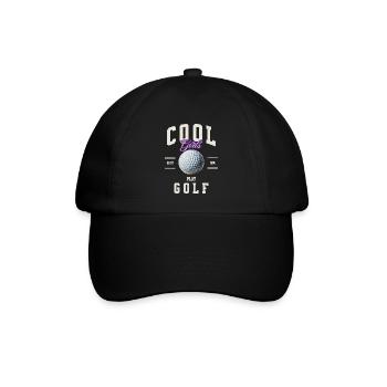 Golf Golferin - Baseballkappe - Schwarz/Schwarz - Vorne