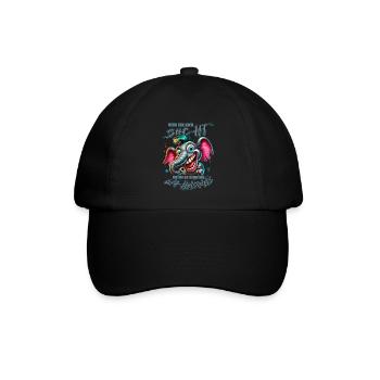 Wenn ihr mich sucht, ich bin am Rande des Wahnsinn - Baseballkappe - Schwarz/Schwarz - Vorne