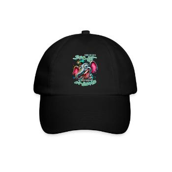 Wenn ihr mich sucht, ich bin am Rande des Wahnsinn - Baseballkappe - Schwarz/Schwarz - Vorne