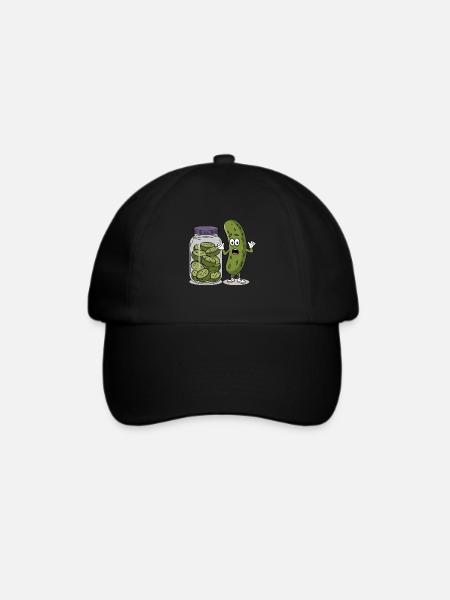 Gurke - Baseballkappe - Schwarz/Schwarz