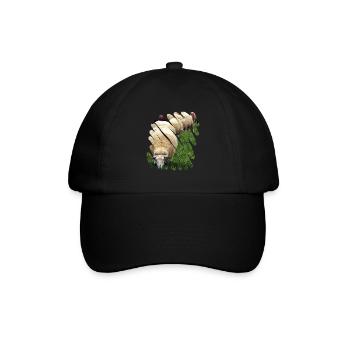 Der umweltfreundlichste Rasenmäher - Baseballkappe - Schwarz/Schwarz - Vorne