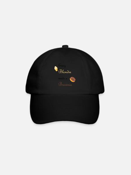 Every blondie needs a brownie - Baseballkappe - Schwarz/Schwarz