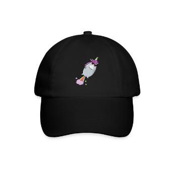 Einhorn mit natürlichem Antrieb - Baseballkappe - Schwarz/Schwarz - Vorne