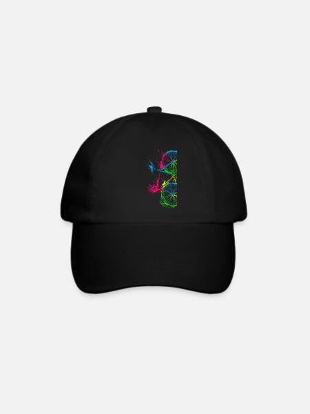 Fahrrad Radfahrer Geschenk - Baseballkappe - Schwarz/Schwarz