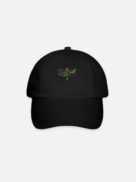 Libelle - Baseballkappe - Schwarz/Schwarz