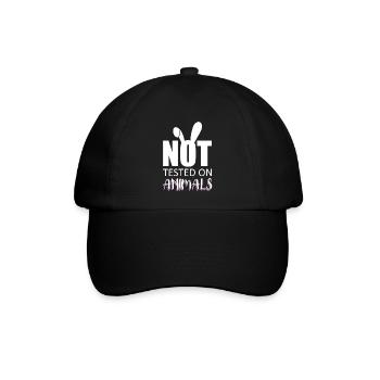 Tierschutz Tierversuche Tierliebhaber Tierschutz - Baseballkappe - Schwarz/Schwarz - Vorne