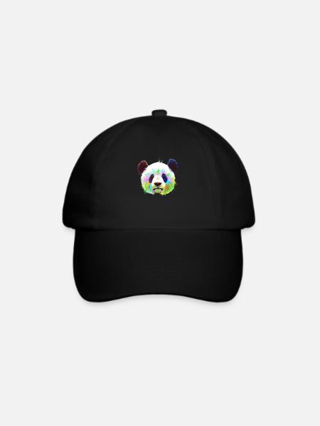 Splash Panda - Baseballkappe - Schwarz/Schwarz