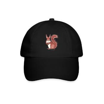 Eichhörnchen - Baseballkappe - Schwarz/Schwarz - Vorne