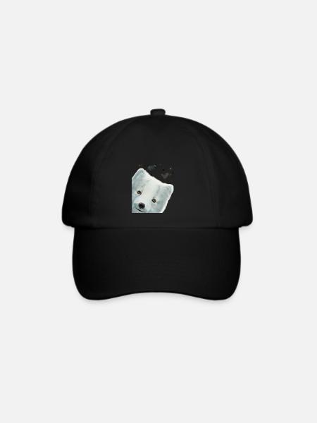 Neugieriger Polarfuchs - Baseballkappe - Schwarz/Schwarz