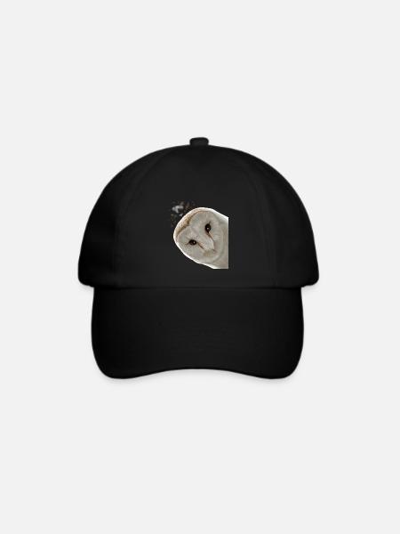 Vogel Eule - Baseballkappe - Schwarz/Schwarz