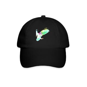 Fliegender Splash Vogel Eule - Baseballkappe - Schwarz/Schwarz - Vorne