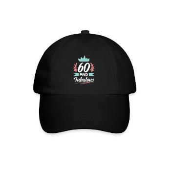 60 und großartig - Baseballkappe - Schwarz/Schwarz - Vorne