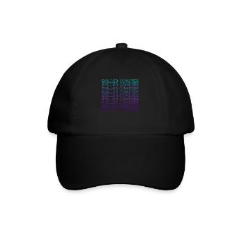 Achterbahn Vergnügungspark Retro - Baseballkappe - Schwarz/Schwarz - Vorne