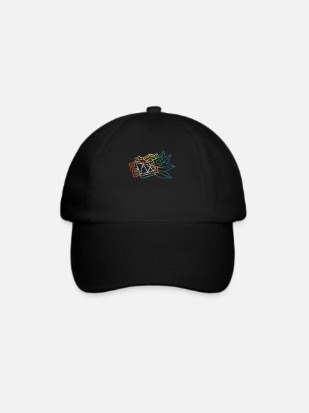 Quetzalcoatl Polygon Antike aztekische Schlange Ma - Baseballkappe - Schwarz/Schwarz