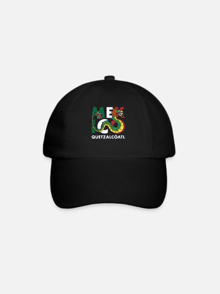 Quetzalcoatl Azteken Maya Inka Tolteken Geschenk - Baseballkappe - Schwarz/Schwarz