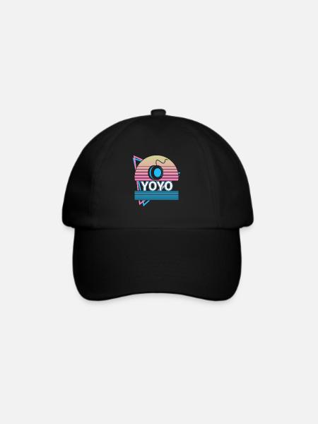 Yoyo Retro Geschenk - Baseballkappe - Schwarz/Schwarz