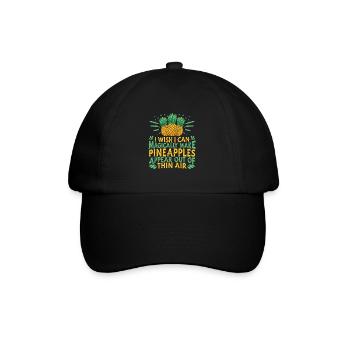 Ananas - Baseballkappe - Schwarz/Schwarz - Vorne