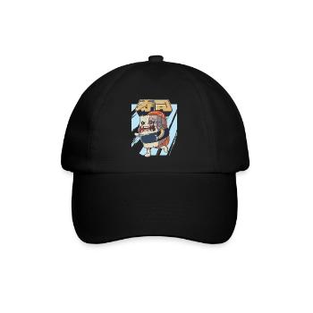 Cyborg Japanese Sushi Monster Cyber Punk Cyber - Baseballkappe - Schwarz/Schwarz - Vorne