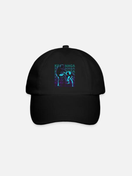 Krav Maga Retro - Baseballkappe - Schwarz/Schwarz