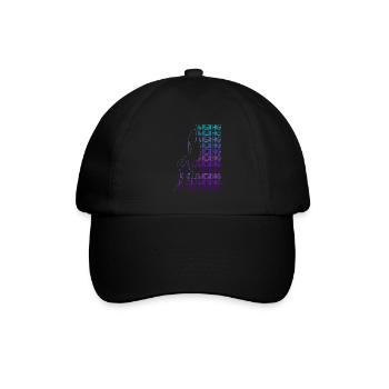 Felsklettern Felskletterer Retro - Baseballkappe - Schwarz/Schwarz - Vorne