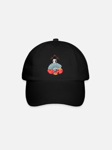 Cyborg Geisha Cyber-Ästhetik - Baseballkappe - Schwarz/Schwarz