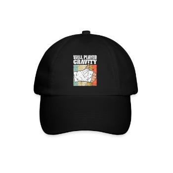 Gebrochener Arm Spruch - Fraktur Gipsarm - Baseballkappe - Schwarz/Schwarz - Vorne