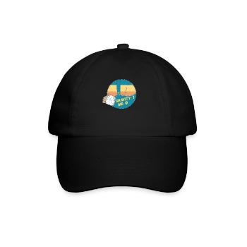 Gebrochener Arm Spruch - Fraktur Gipsarm - Baseballkappe - Schwarz/Schwarz - Vorne