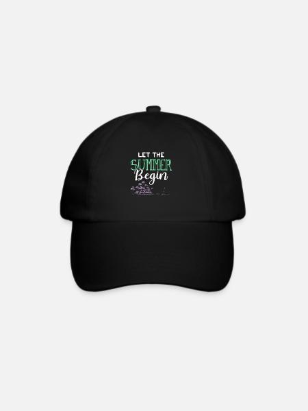 lass den sommer beginnen - Baseballkappe - Schwarz/Schwarz