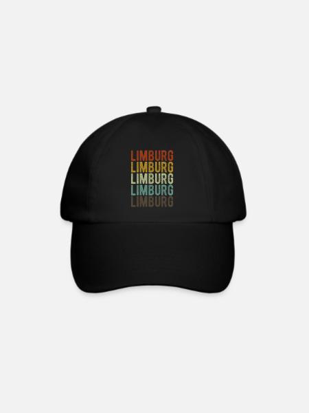 Limburg Stadt Retro Vintage - Baseballkappe - Schwarz/Schwarz