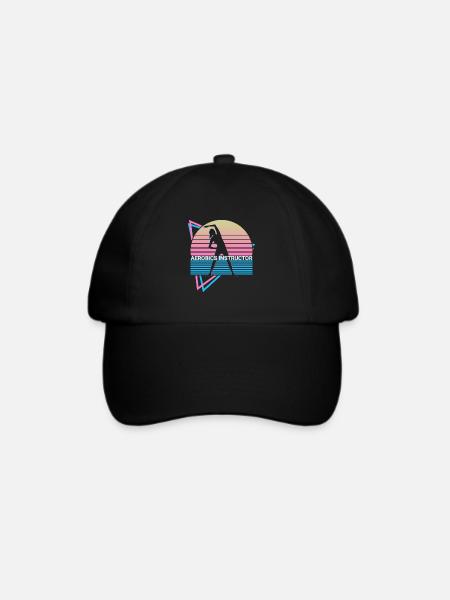 Aerobic-Lehrer Retro - Baseballkappe - Schwarz/Schwarz
