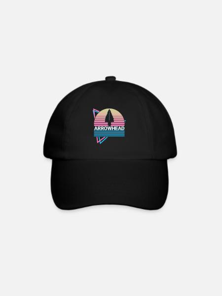 Pfeilspitze Retro - Baseballkappe - Schwarz/Schwarz