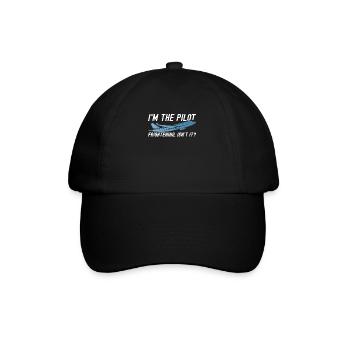 Pilot Flugkapitän Spruch Flugzeug Fliegen - Baseballkappe - Schwarz/Schwarz - Vorne