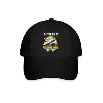 Ich Bin Pilot - Flugkaptiän Passagierflugzeug - Baseballkappe - Schwarz/Schwarz - Vorne
