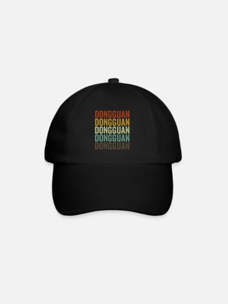 Dongguan China Retro Vintage - Baseballkappe - Schwarz/Schwarz