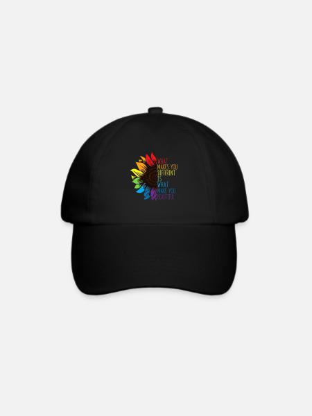 Autismus-Bewusstsein Sonnenblume - Baseballkappe - Schwarz/Schwarz